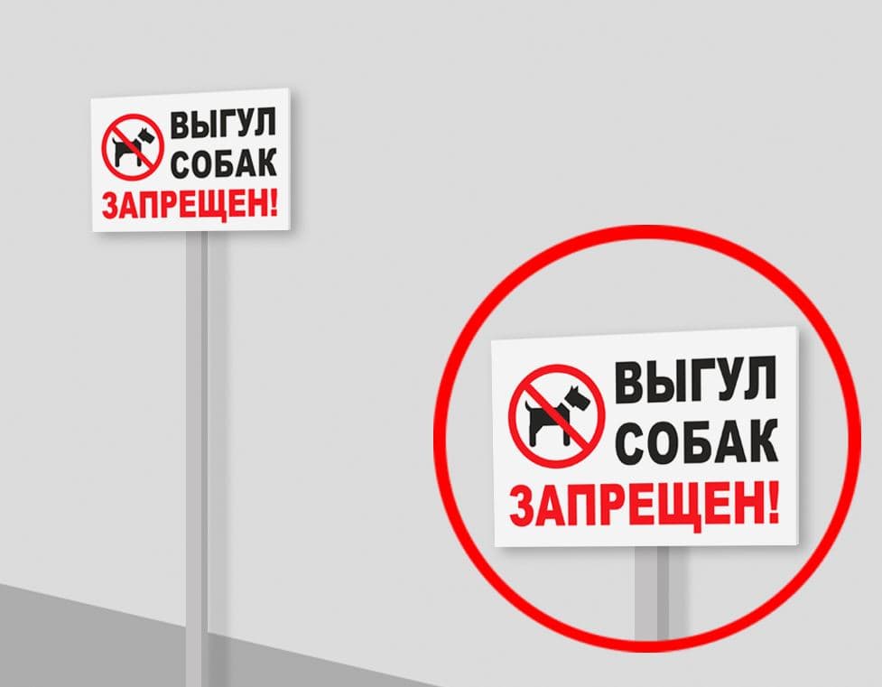 Выгул собак запрещен 